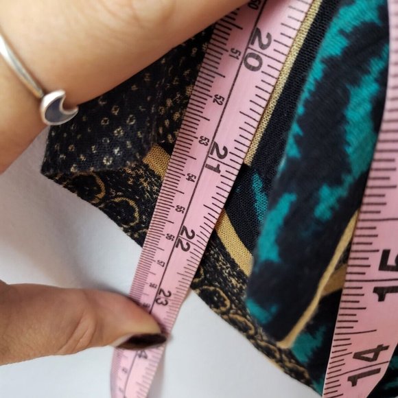 NWT Blue Tan Asymmetrical Loose The Big Shirt Carole Tomkins Santa Fe Size 2XL - Picture 9 of 11